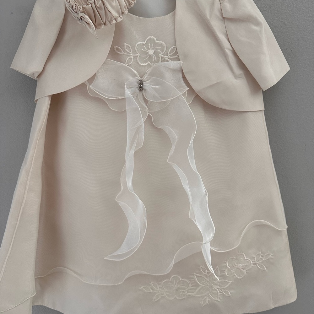 Elegant Cream Dress with Jacket